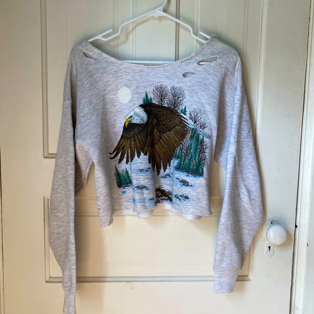 Vintage Cropped Hoodie